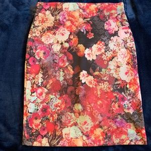 Floral Pencil Skirt
